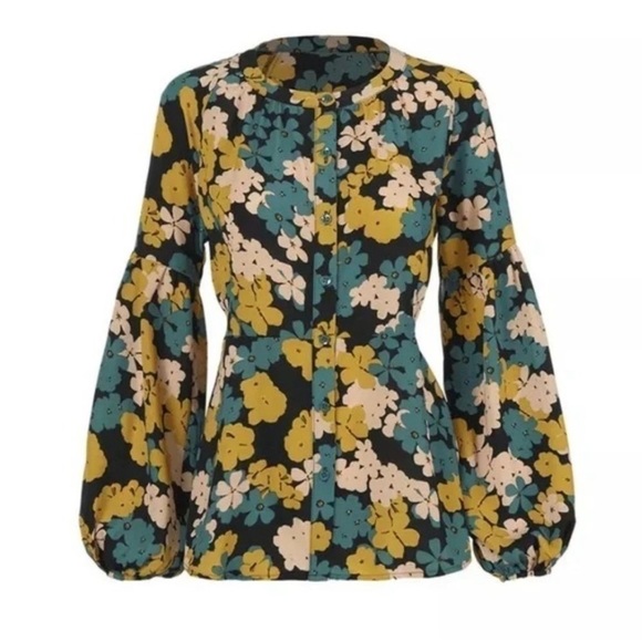 Cabi Favorite Blouse in Floral Pop | Size Large - Picture 4 of 9